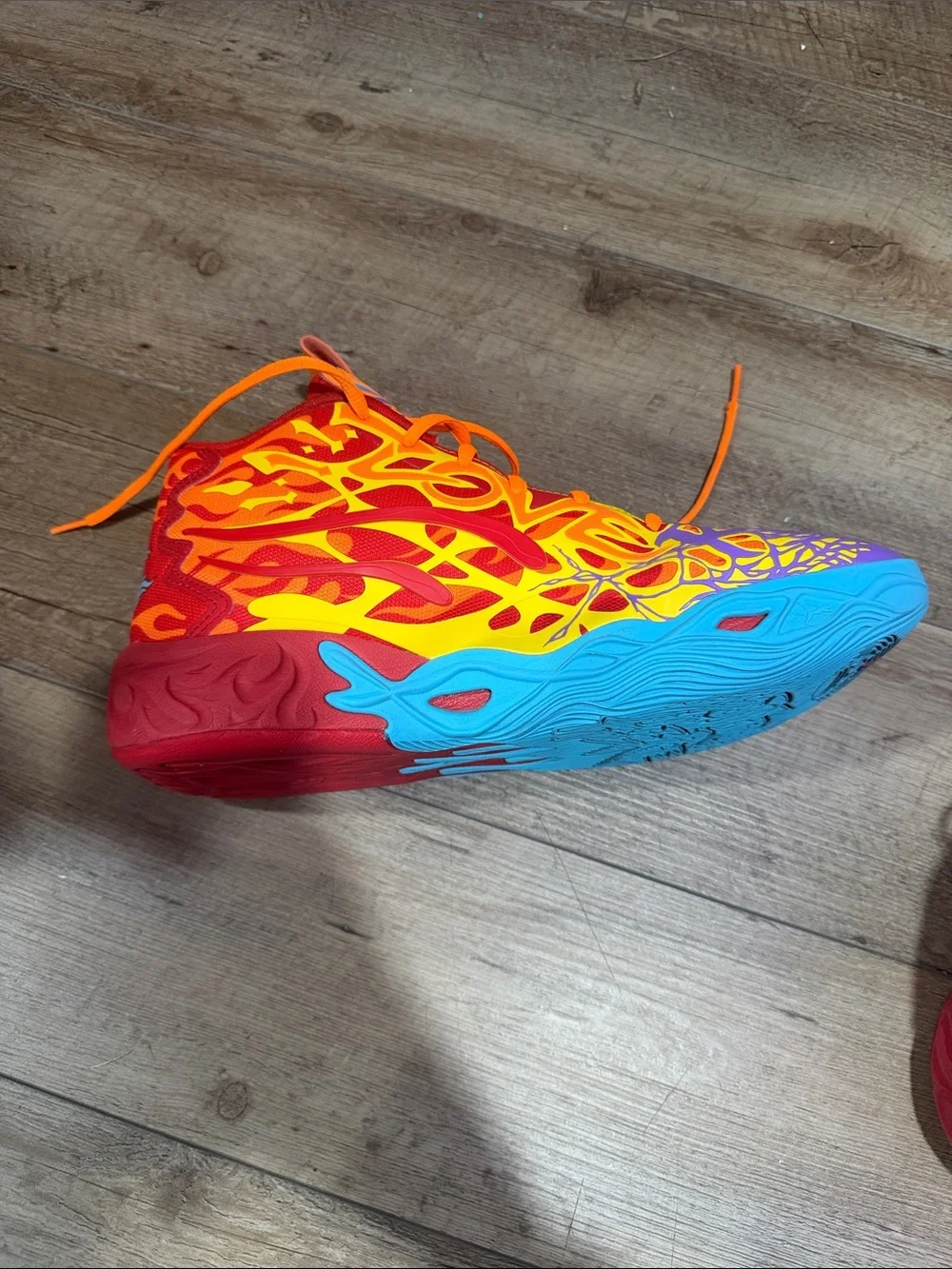 Puma Kids Orange, Purple & Red Graphic Sneakers